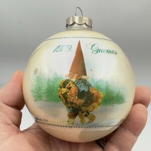 VTG 1979 Unieboek Christmas Ornament‎ Gnome Fairy Elf Carrying Bird Gorham